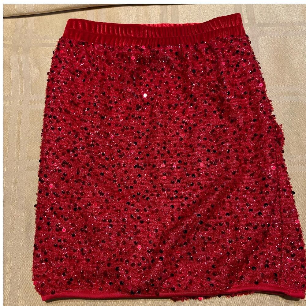 Red Sequin Skirt for Tween, Taylor Swift Inspired, Halloween, Dressy